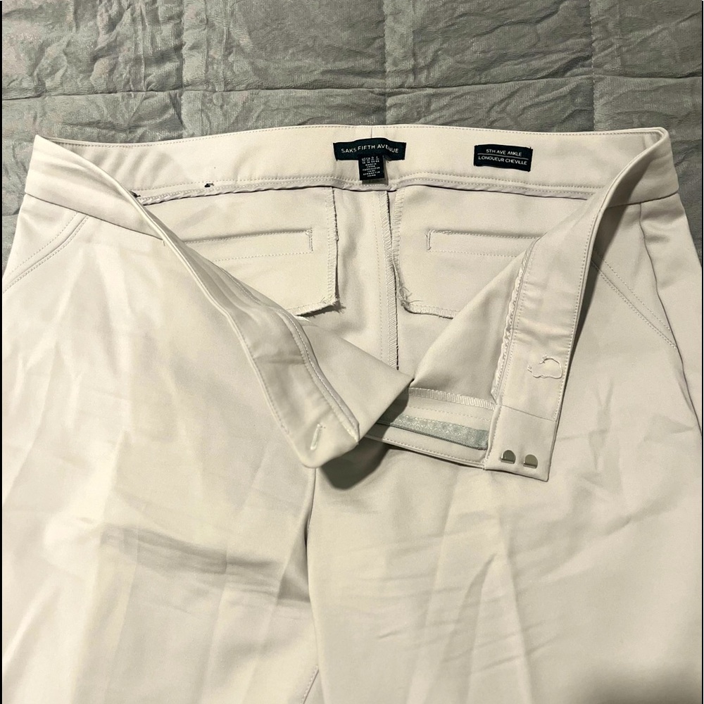 SAKS FIFTH AVENUE Cuffed - Women’s Dress Pants beige/ off-white Color 👍🏼